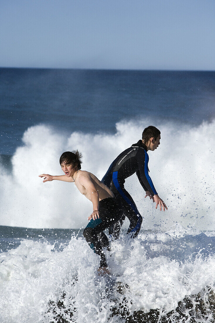 Kids playing at Kirra,  Gold Coast,  Queensland,  Australia