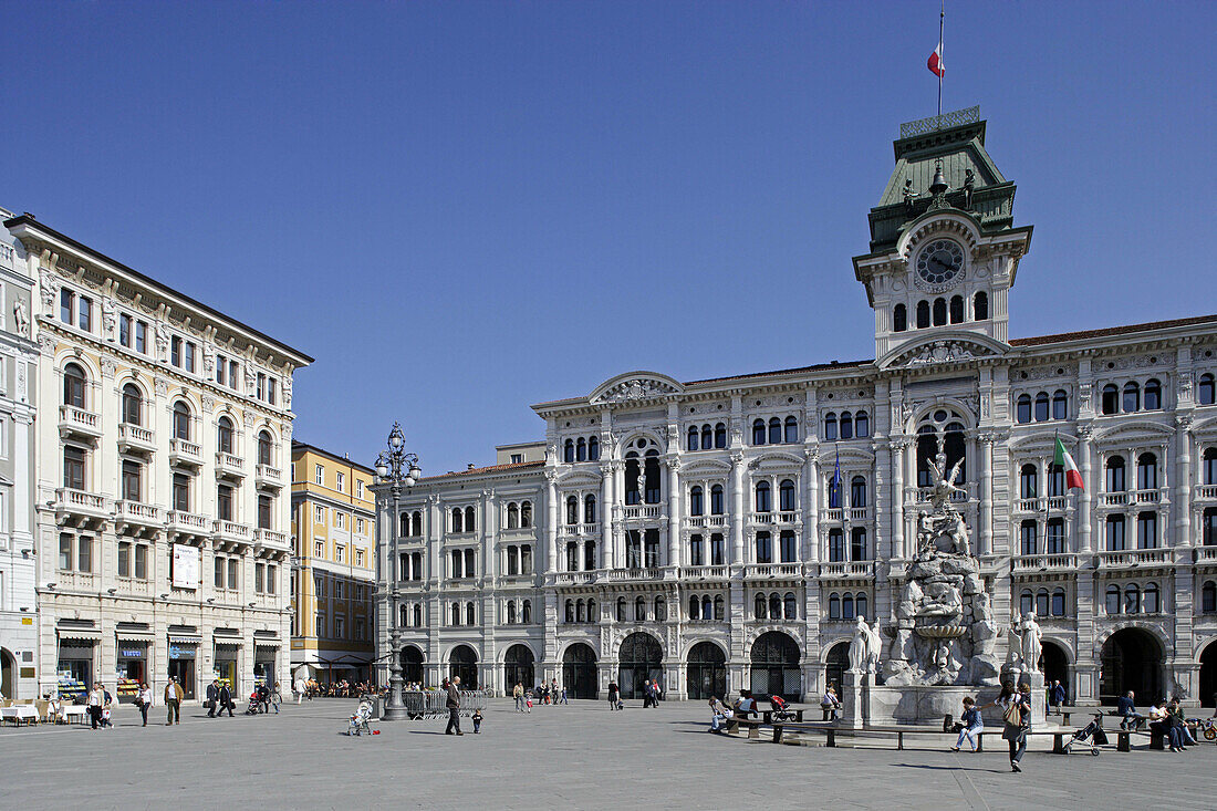 Trieste, Piazza Unità d´Italia, the City Hall, Friuli-Venezia Giulia, Italy