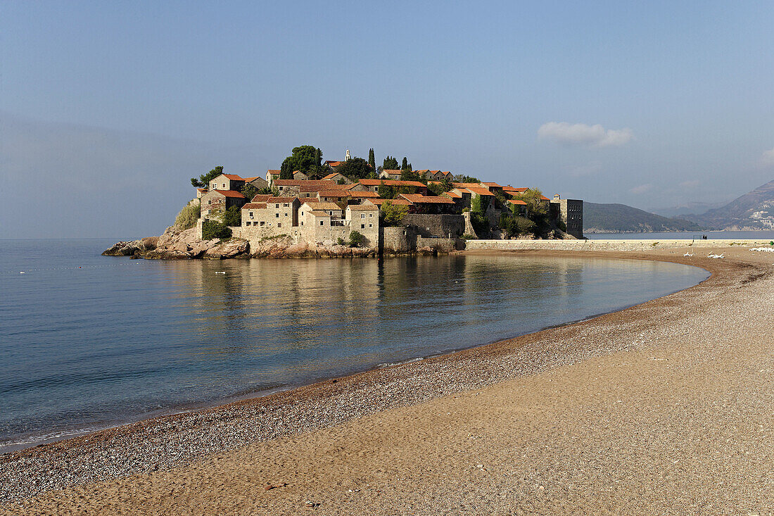 Sveti Stefan Peninsula, hotel complex, Adriatic coast, Montenegro