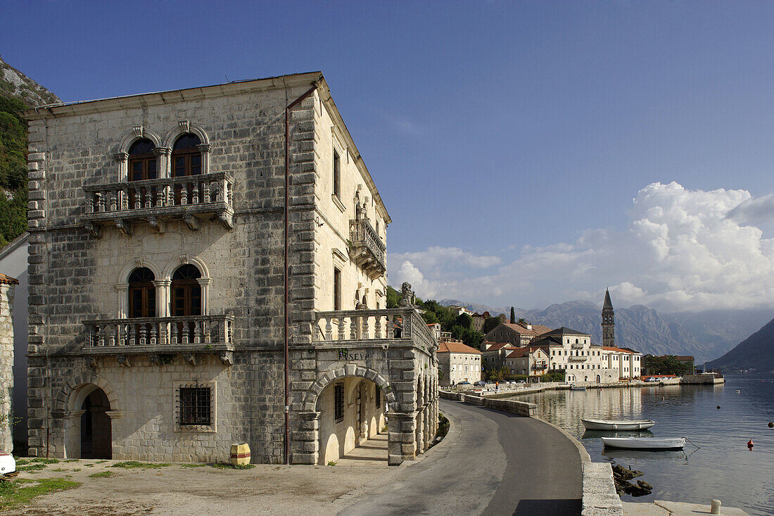 Perast, old town, Maritime Museum, 1694, by Ivan and Marko Bujovic, Kotor Bay, Montenegro