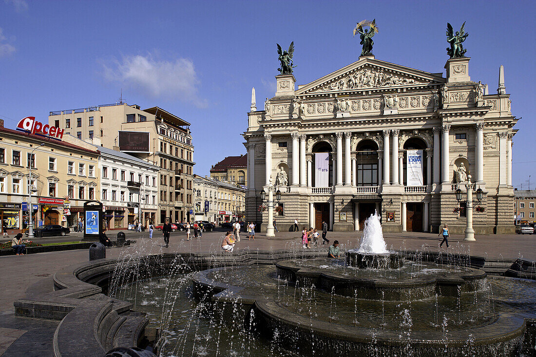 Lviv, Lvov, Opera and Ballet Theater, 1897-1900, architect Z  Gorgolevskiy, Western Ukraine