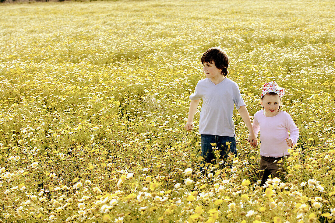 Aussen, Blume, Blumen, Bruder, Brüder, Draussen, Familie, Familien, Farbe, Freizeit, Freund, Freunde, Freundschaft, Geschwister, Gras, Junge, Jungen, Kind, Kinder, Kindheit, Knie, Kopftuch, Kopftücher, Land, Mädchen, Männlich, Mensch, Menschen, Miteinande