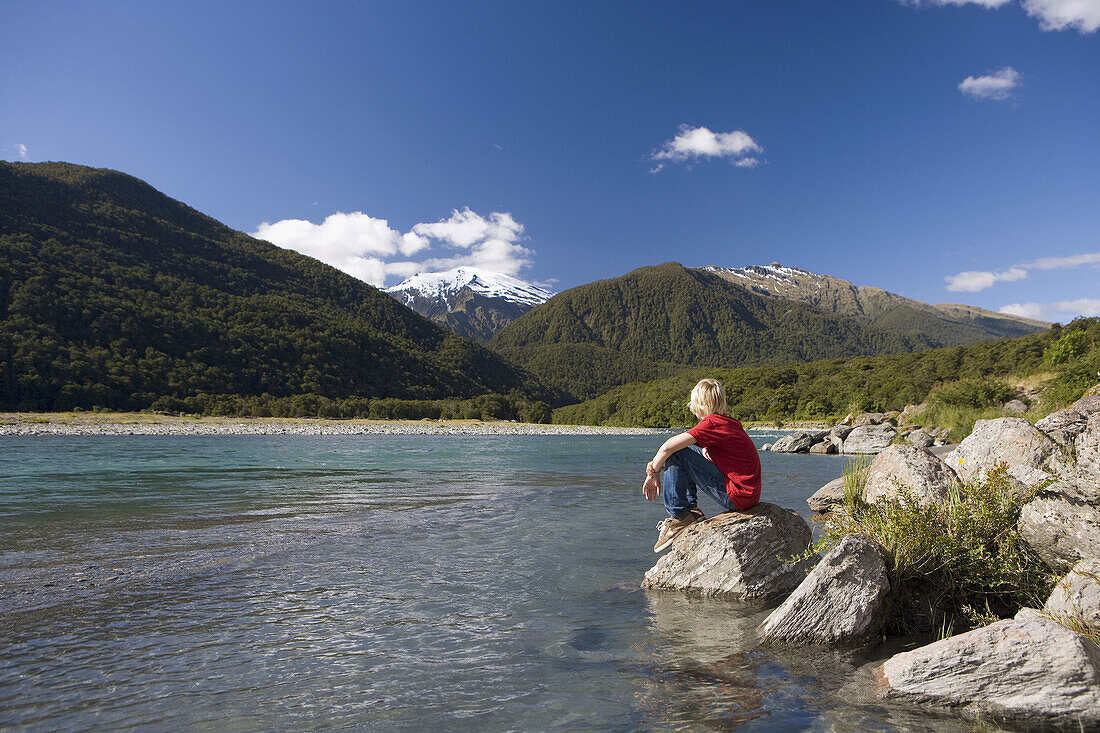 Makarora River, Aspiring National Park, Südinsel, Neuseeland