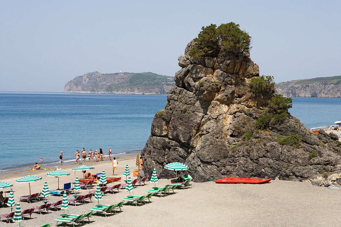 Beach south of Palinuro, Cilento, Campania, Italy