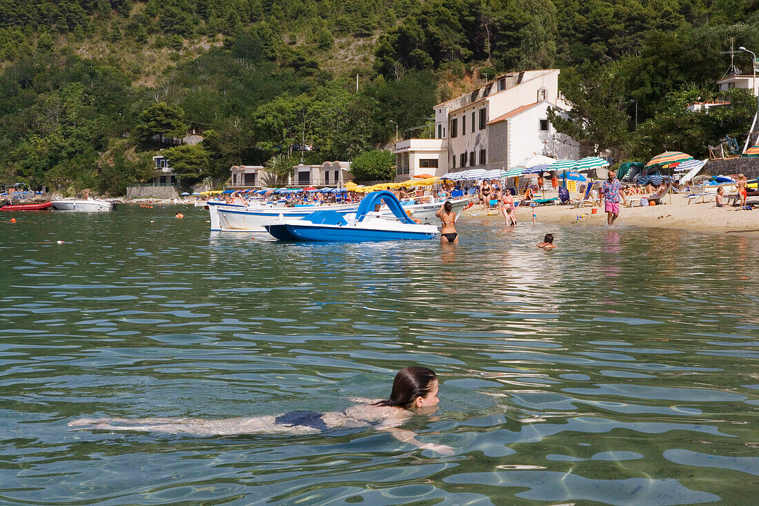 Strand in Palinuro, Capo Palinuro, Cilento, Kampanien, Italien