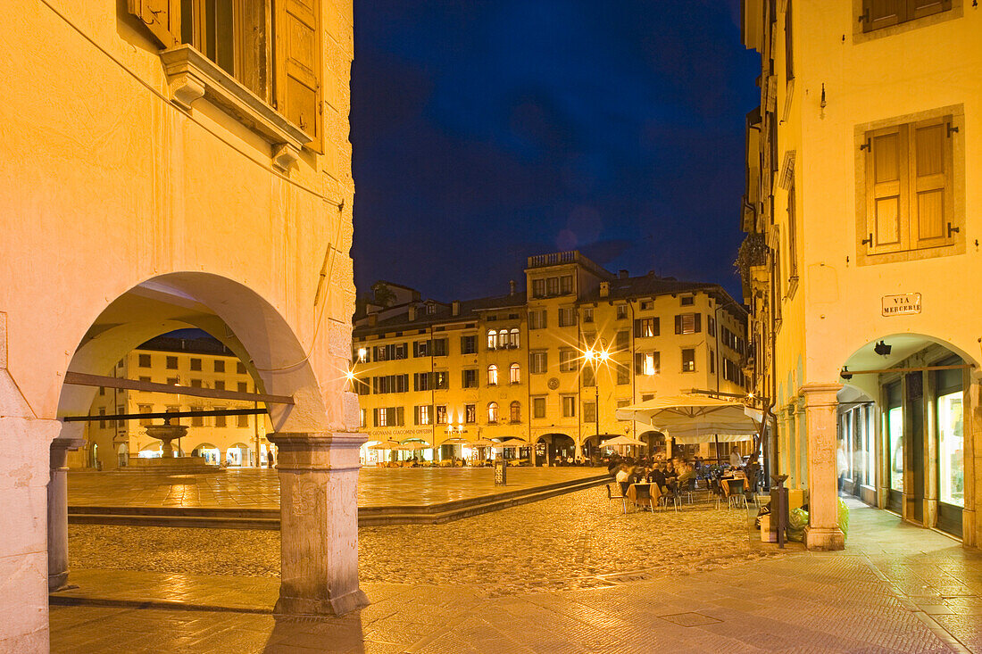 Piazza Mercatonuovo in Udine, Friuli-Venezia Giulia, Italy