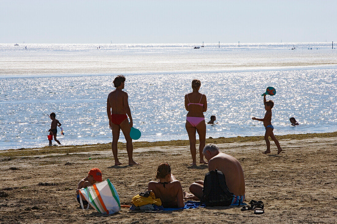 Strand in Grado, Provinz Udine, Friaul-Julisch Venetien, Italien