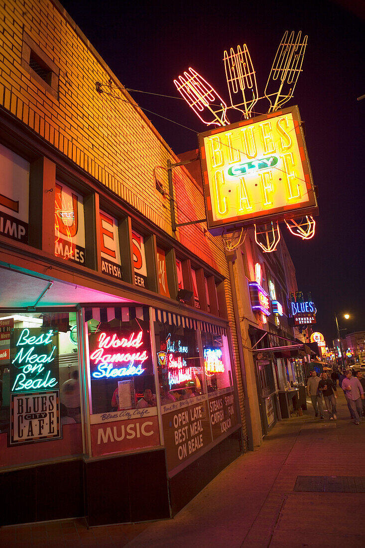 Blues Clubs in der Beale Street, Memphis, Tennessee, USA