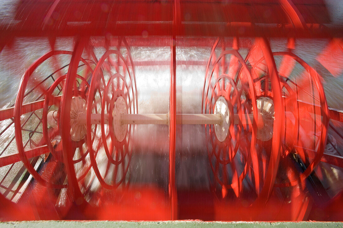 Paddles of a paddle wheeler on the Mississippi, New Orleans, Louisiana, USA