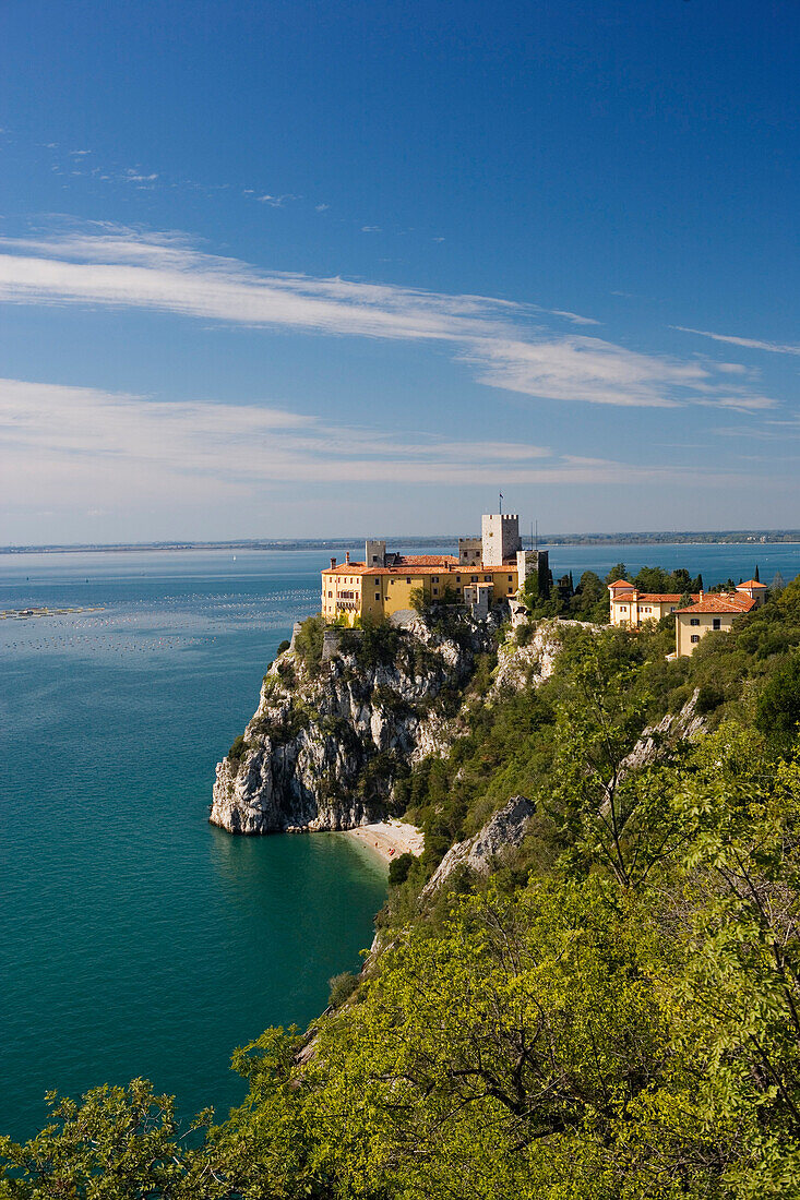 Duino castle on the coast north of Trieste, Friuli-Venezia Giulia, Upper Italy, Italy