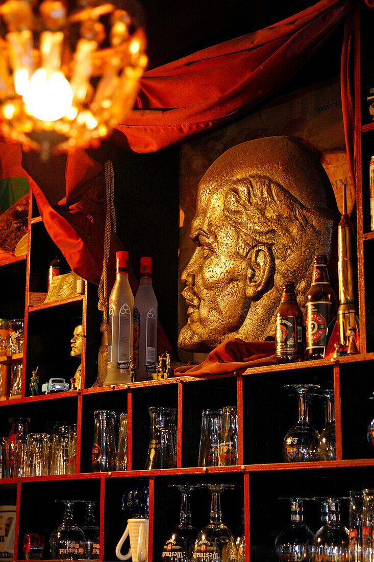 Bust Of Lenin, Bar 'Le Kremlin', Lille, Nord (59), France