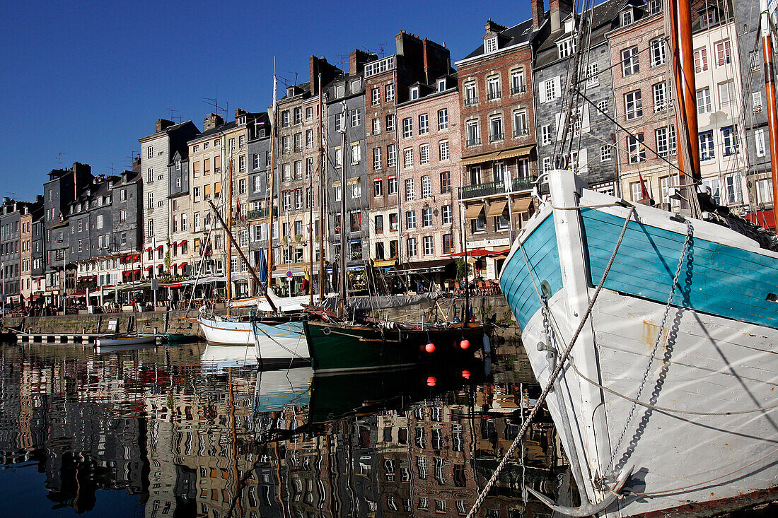 The Old Port And Slate Facades, Honfleur, Calvados (14), Normandy, France