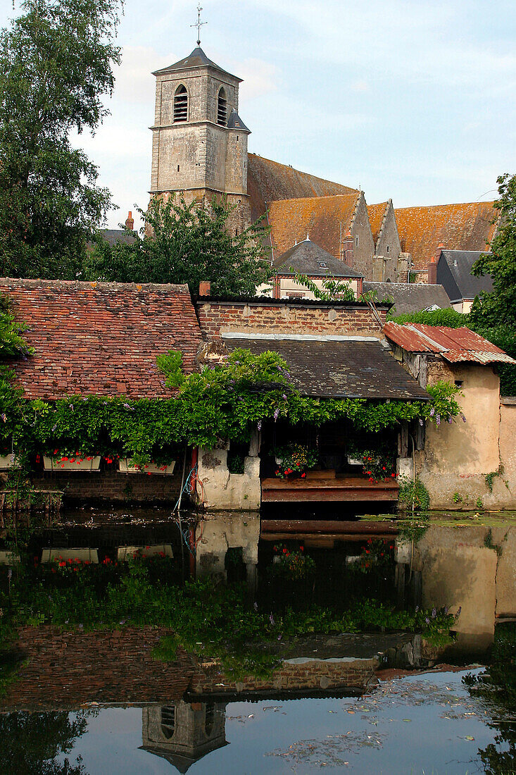 Church And Washhouse, Brou, Eure-Et-Loir (28), France