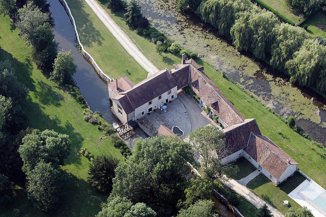 Aerial View Of Farm Buildings, Eure-Et-Loir (28), France