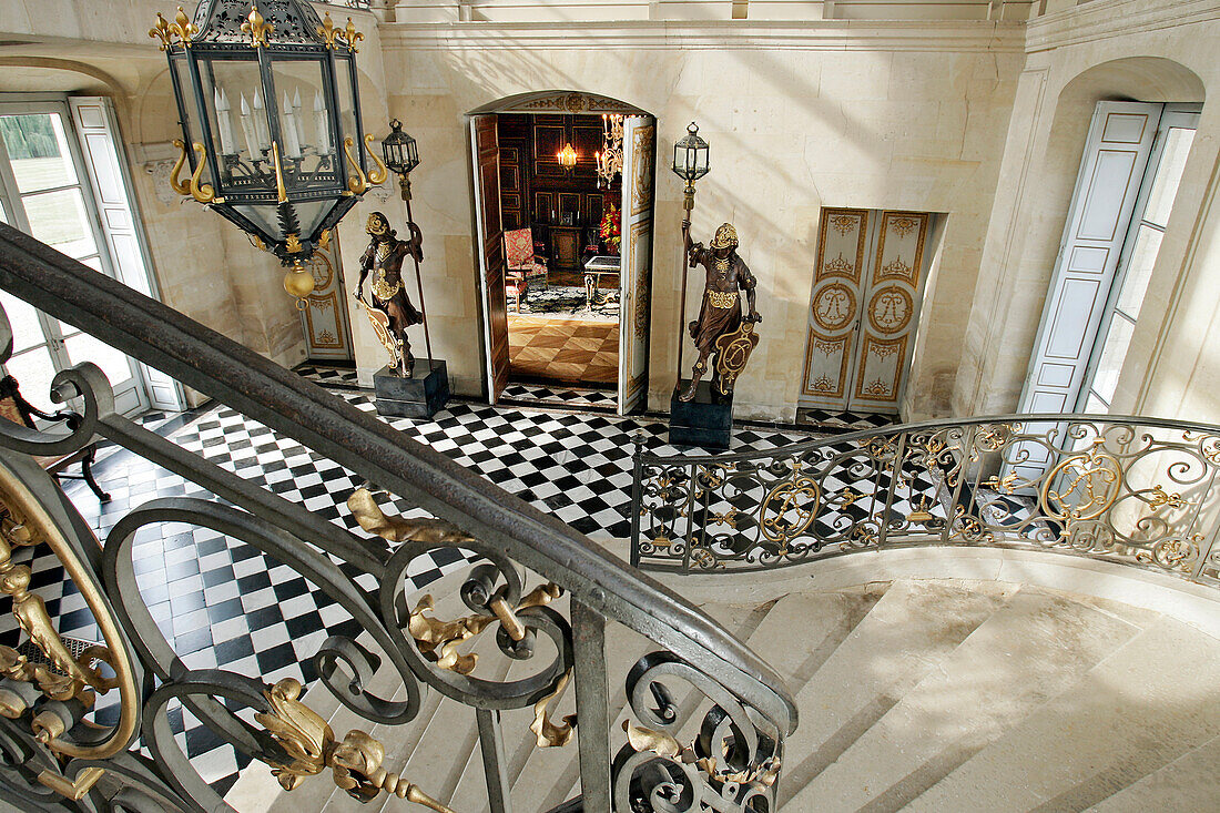 Big Main Staircase, 1680, Chateau D'Anet, Eure-Et-Loir (28), France