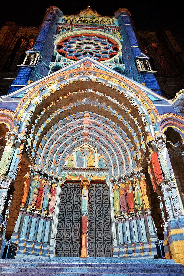 Chartres En Lumiere' Festival, 'Chartres In Lights', Chartres Cathedral, Eure-Et-Loir (28), France