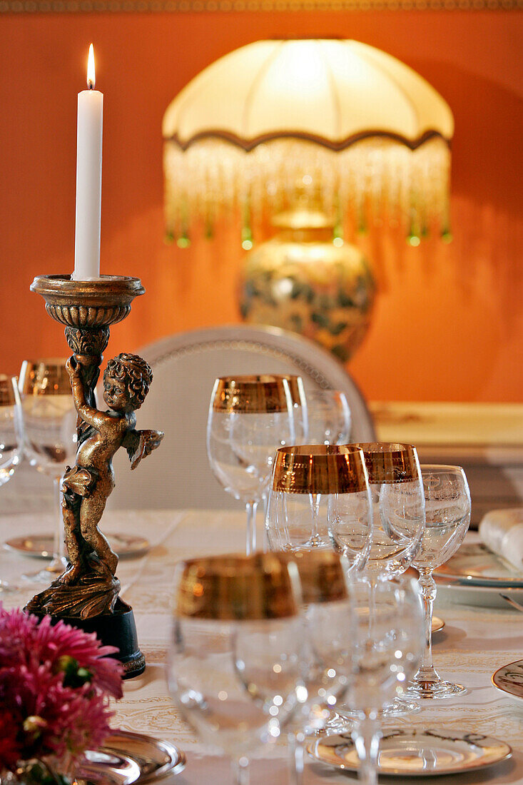 The Dining Room, The 'Bienvenue Au Chateau' Network, Chateau De Marsalin, Vert-En-Drouais, Eure-Et-Loir (28), France