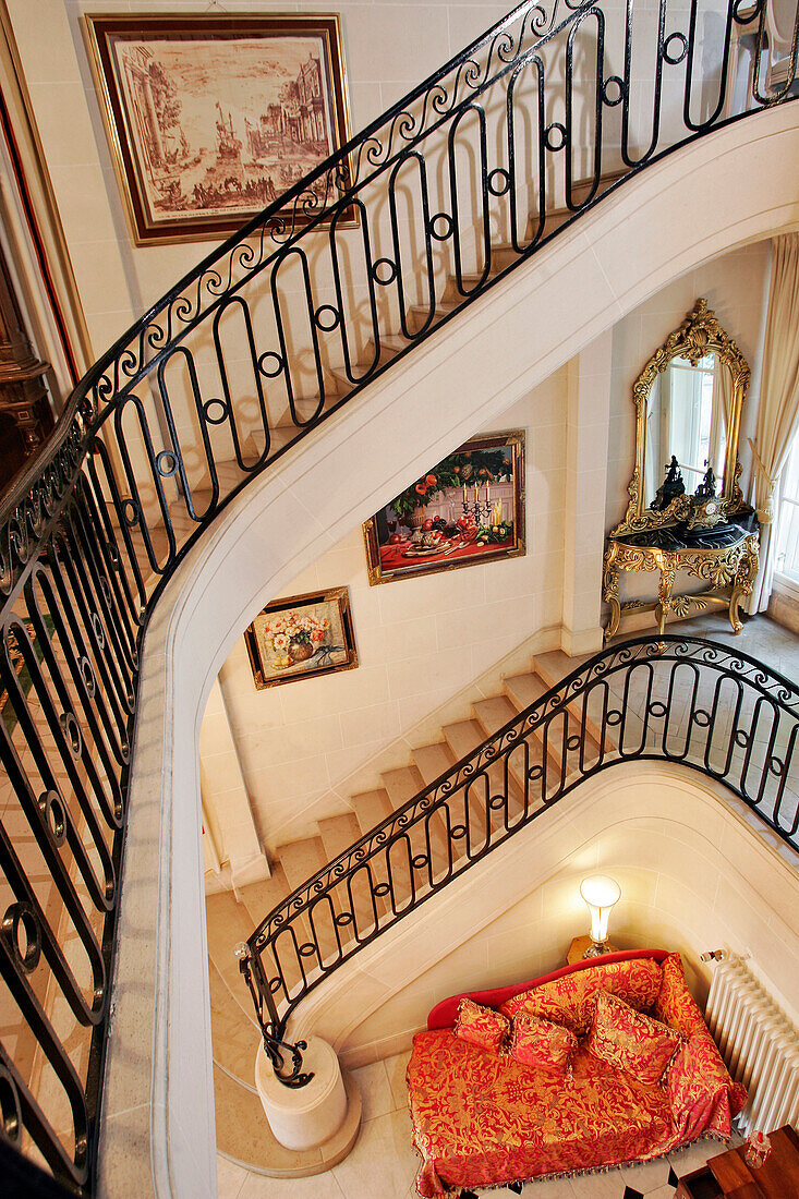 The Stairway, The 'Bienvenue Au Chateau' Network, Chateau De Marsalin, Vert-En-Drouais, Eure-Et-Loir (28), France