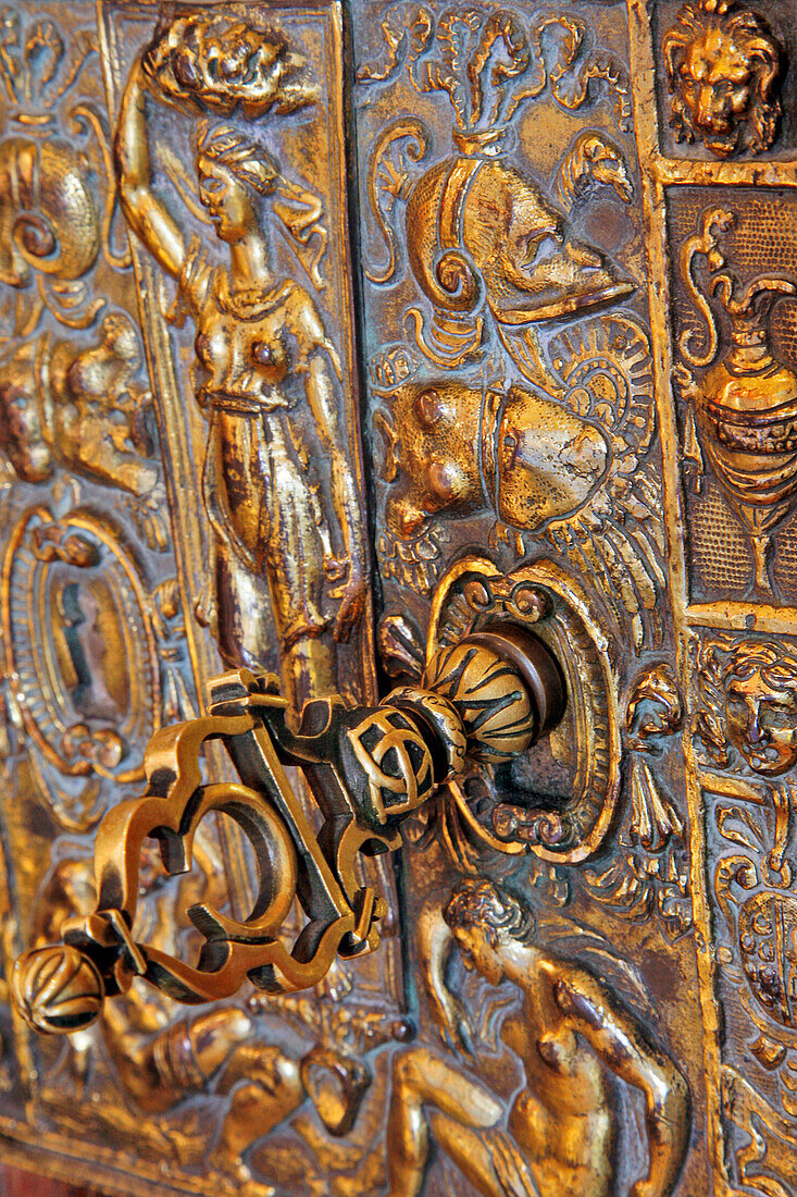 Detail Of The Door Opening Into The Guardroom, Chateau D'Anet, Built In 1550 By Philibert De L'Orme For Diane De Poitiers, Henri Ii'S Favourite, Eure-Et-Loir (28), France