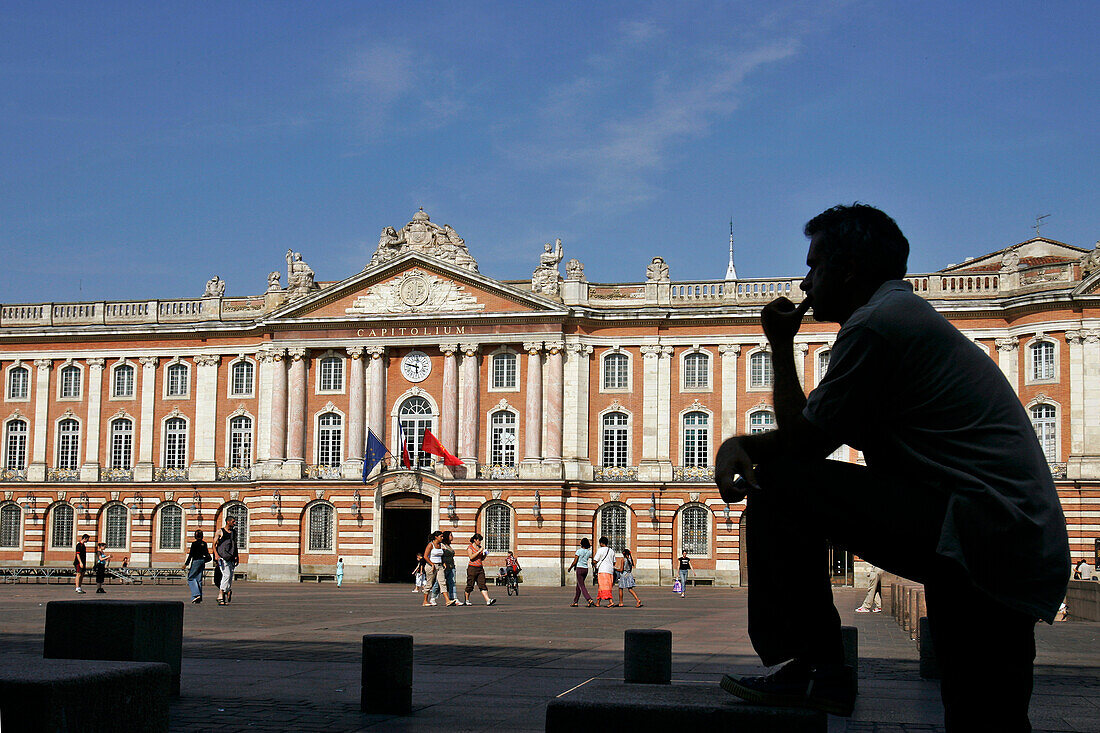 Facade Of The City Hall, Place Du Capitole, Toulouse, Haute-Garonne (31), France