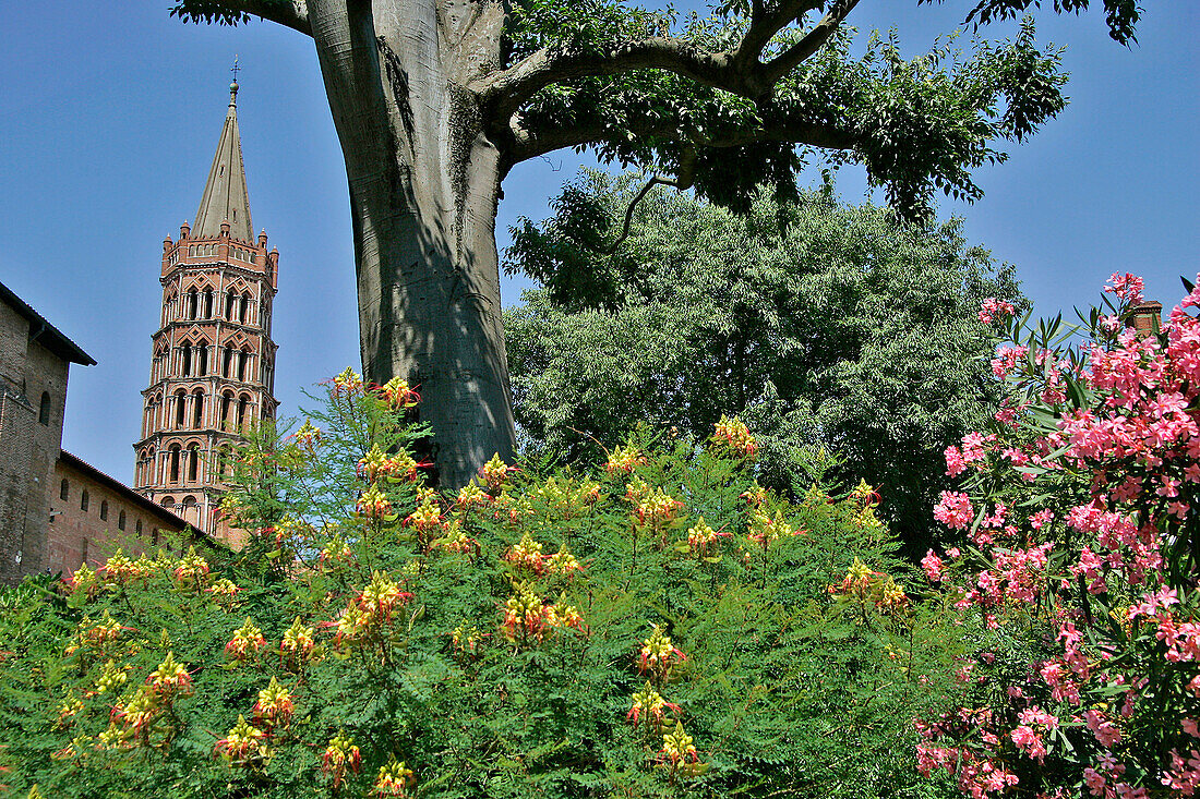 Octogonal Tower Of The Saint-Sernin Basilica, Romanesque Art, Toulouse, Haute-Garonne (31), France