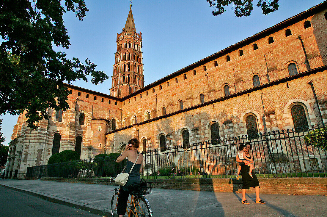 Church Tower Of The Saint-Sernin Basilica, Romanesque Art, Toulouse, Haute-Garonne (31), France