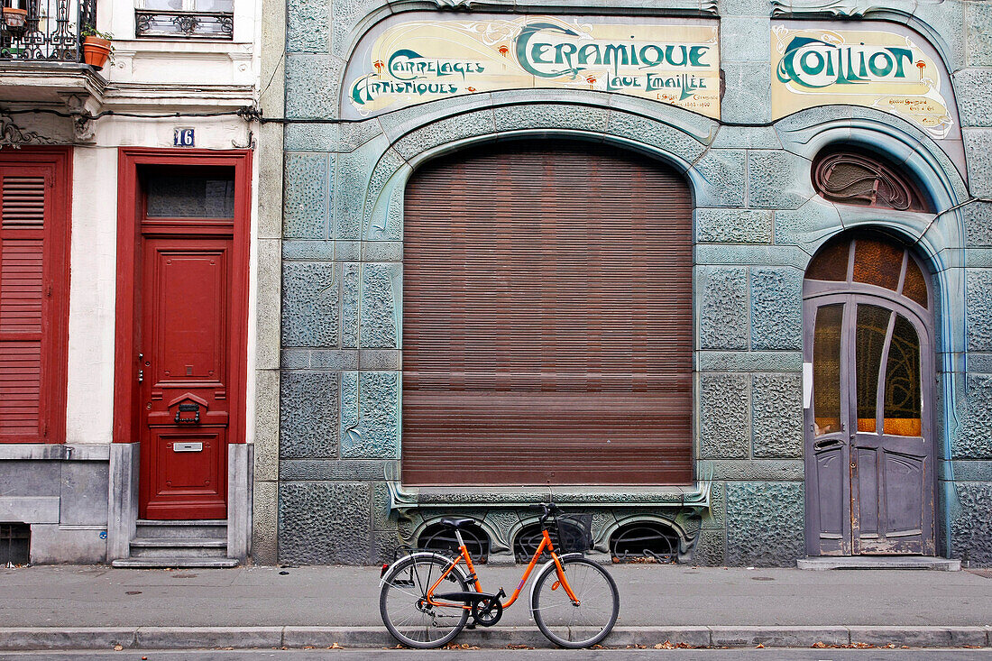 Facade Of The Maison Coilliot, Artistic Ceramics And Tile Maker, Lille, Nord (59), France