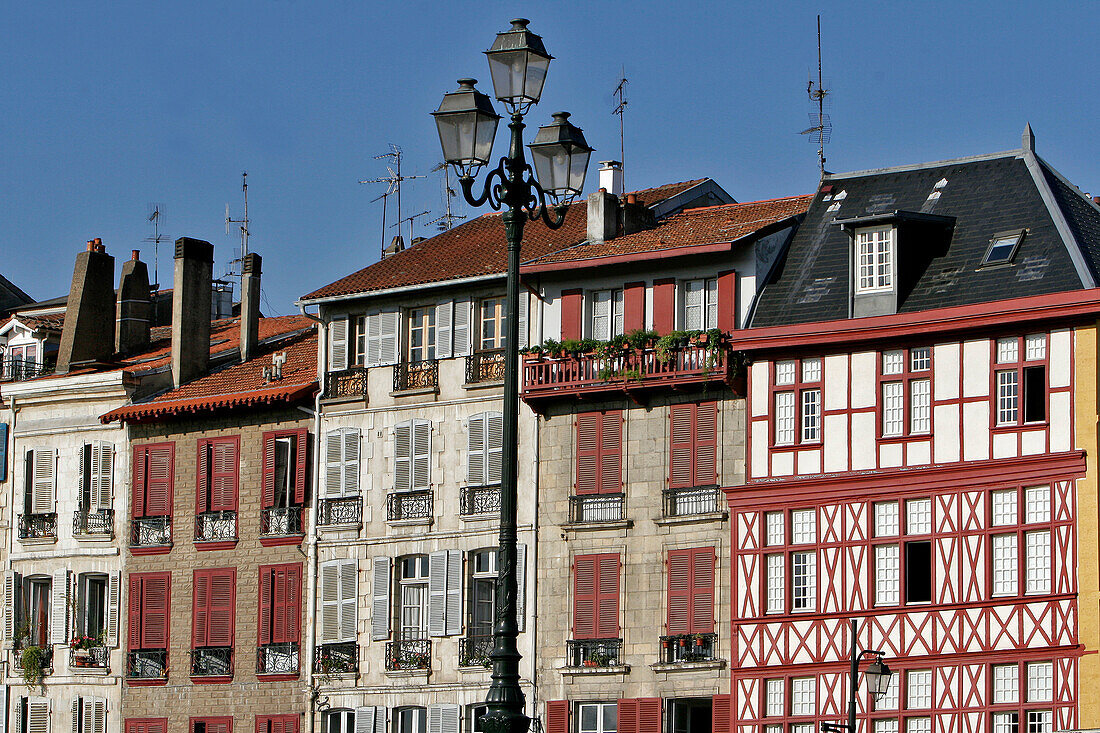 Moulis House. Of Renaissance Origin, It Is The Most Representative Of Half-Timbered Buildings In Bayonne, Basque Country, Basque Coast, Bayonne, Pyrenees-Atlantique (64), France