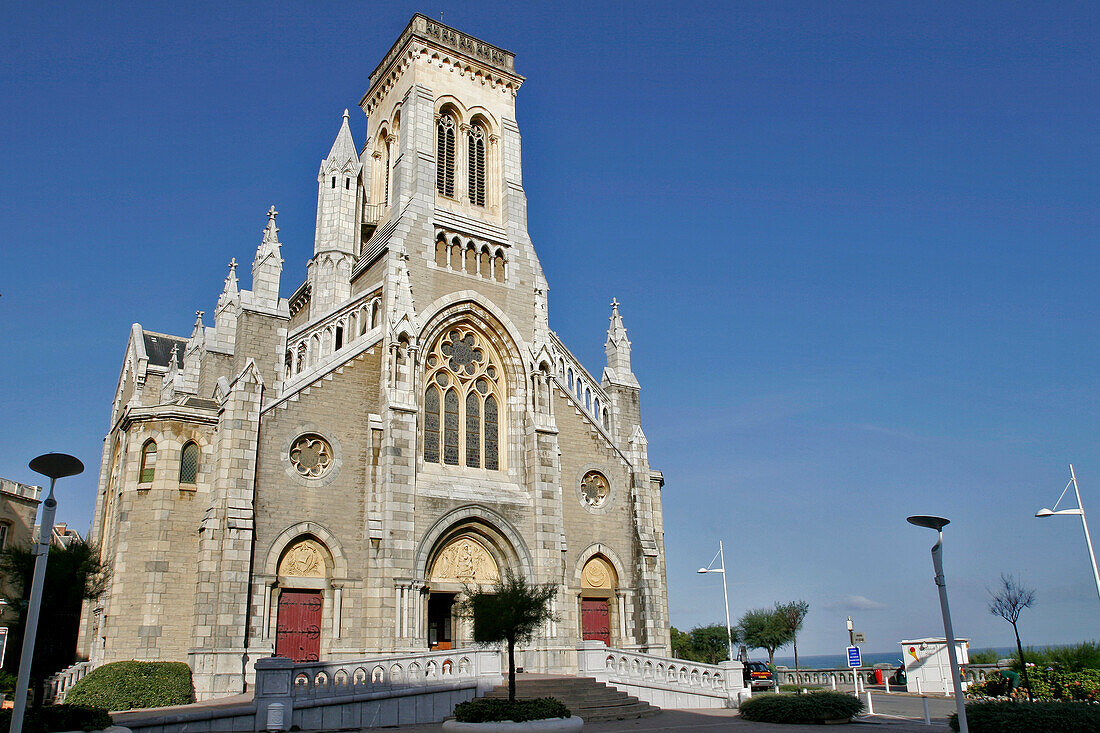 Sainte Eugenie Church, Basque Country, Basque Coast, Biarritz, Pyrenees-Atlantique (64), France