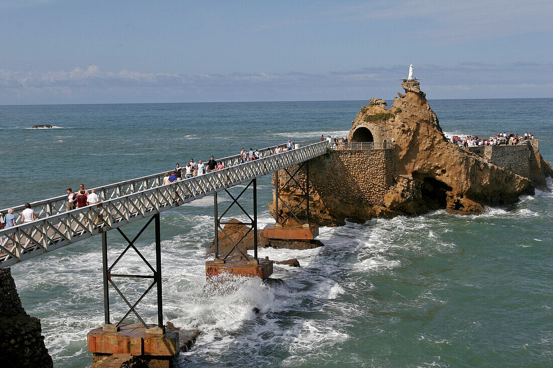 The Virgin'S Rock, Basque Country, Basque Coast, Biarritz, Pyrenees-Atlantique (64), France