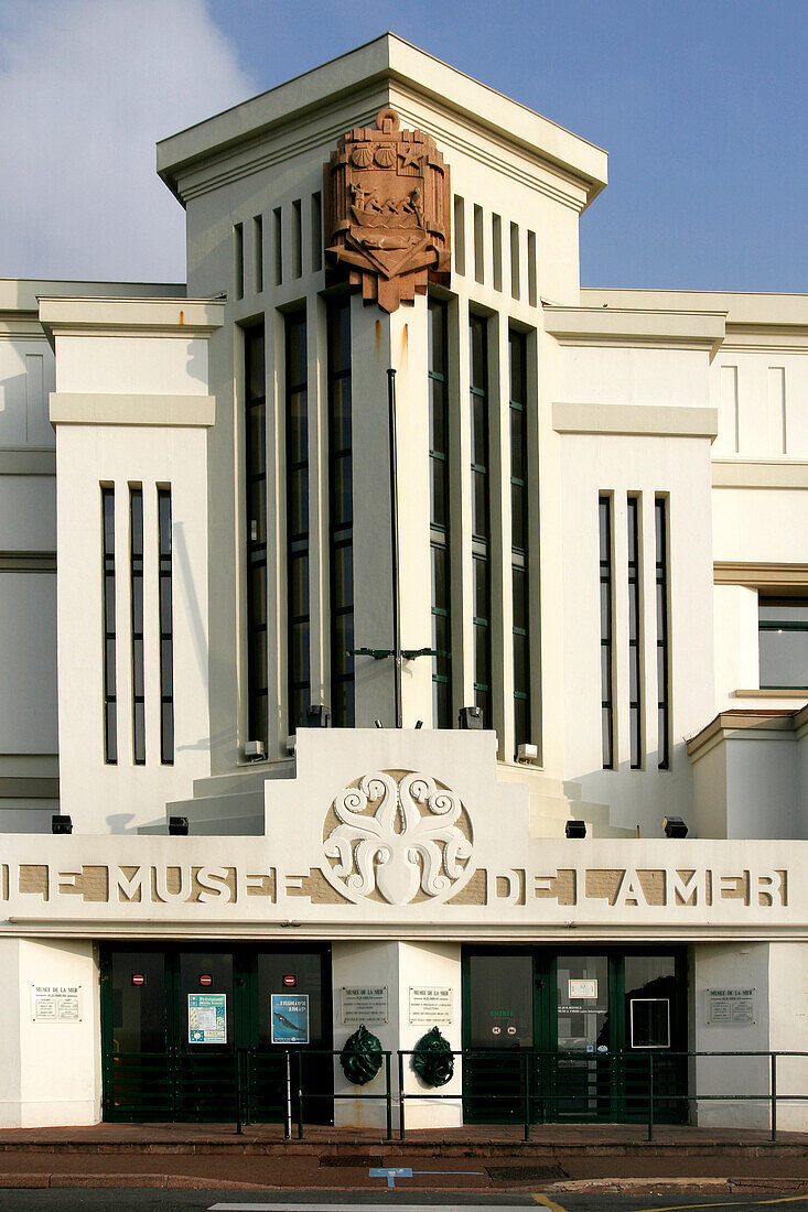 Museum Of The Sea In Biarritz, Art Deco Architecture, Basque Country, Basque Coast, Biarritz, Pyrenees-Atlantique (64), France