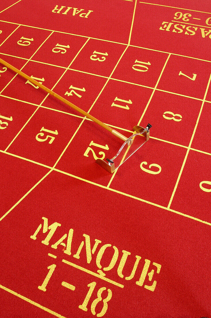 Roulette Table, Casino Barriere In Biarritz, Pyrenees Atlantiques, (64), France, Basque Country, Basque Coast