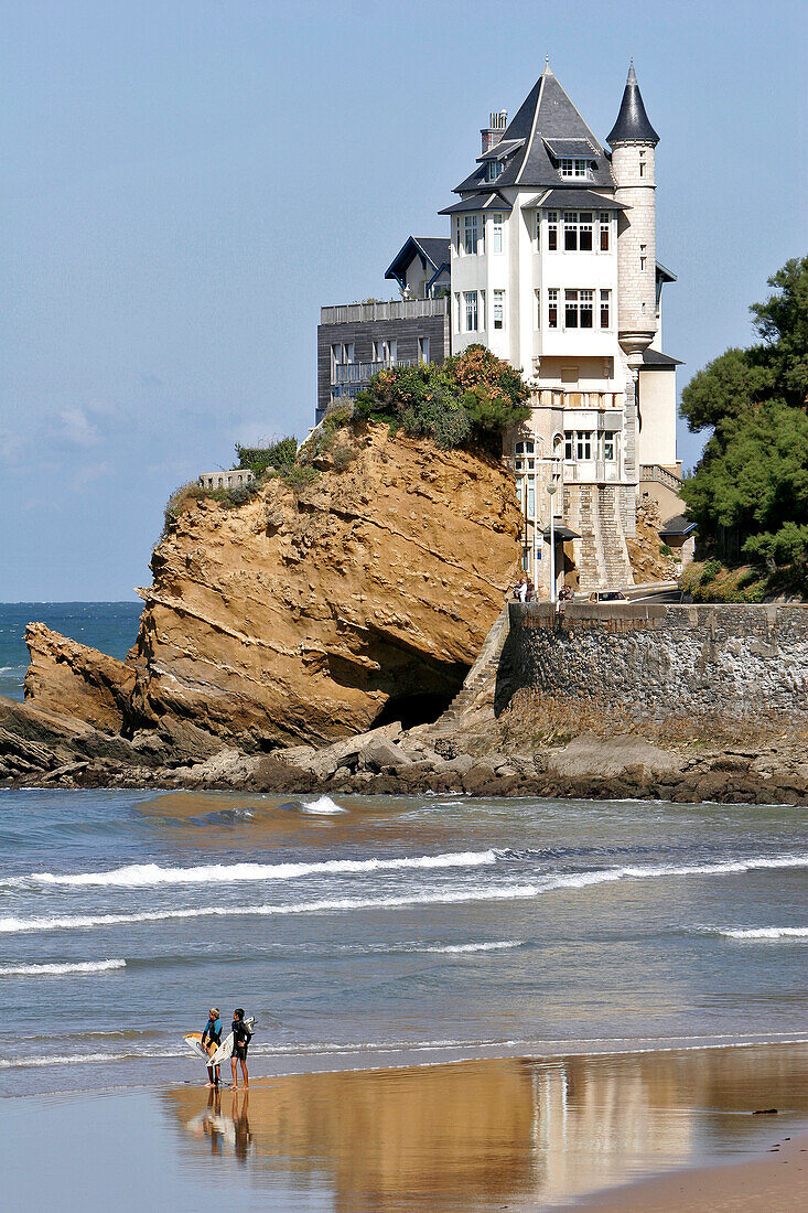 Villa Belza, Cote Des Basques Beach, Biarritz, Pyrenees Atlantiques, (64), France, Basque Country, Basque Coast