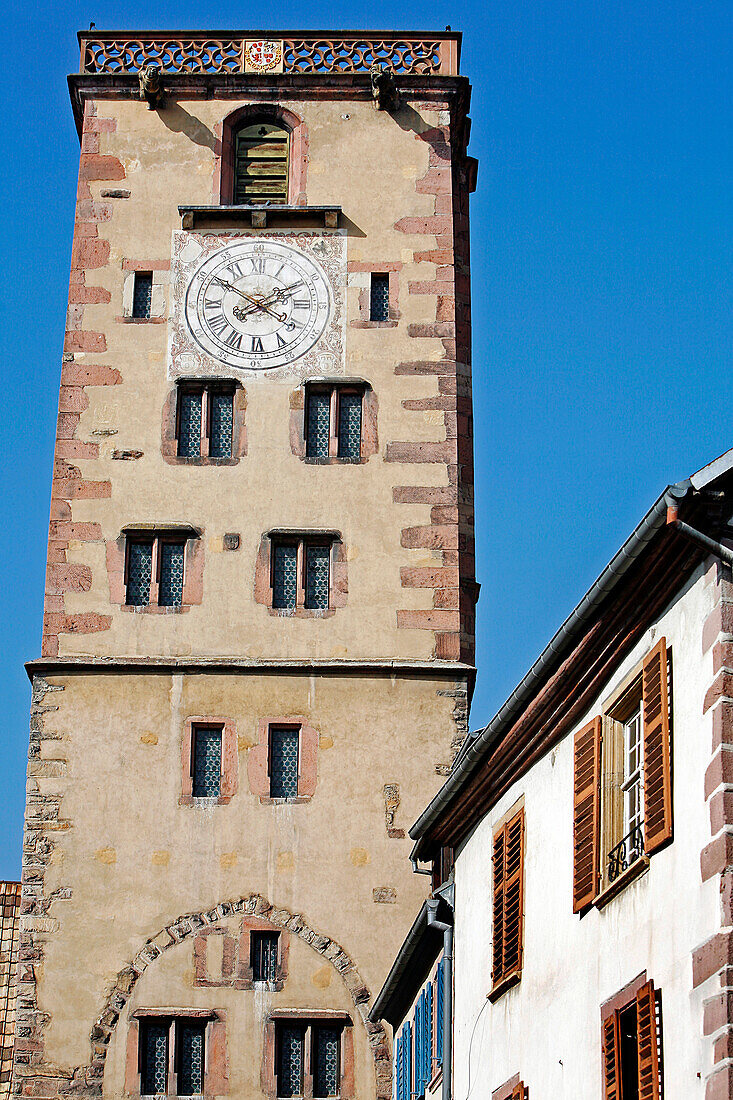 The Tour Des Bouchers, Grand'Rue, Alsace Wine Road, Ribeauville, Haut-Rhin (68), Alsace, France