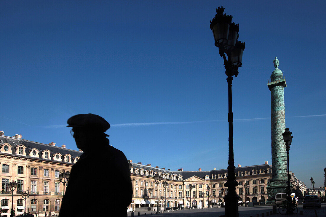 Column And The Place Vendome, Paris, 1St Arrondissement, France, Europe