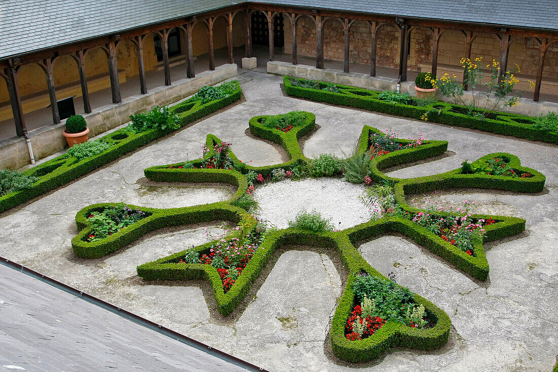 The Rosette In The Cloister Garden Of The Abbey Of Montivilliers, Seine-Maritime (76), Normandy, France