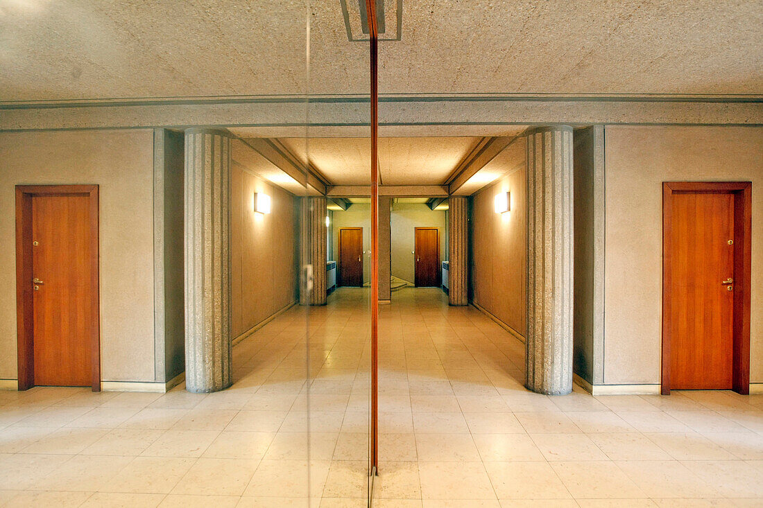 Entrance To An Apartment Building, The Architecture Of Auguste Perret, Classed As World Heritage By Unesco, Le Havre, Seine-Maritime (76), Normandy, France