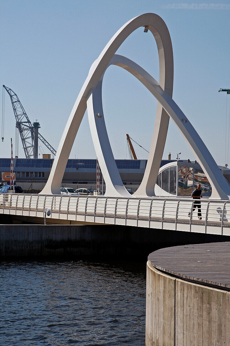 The Interlaced Bridge, The New Neighborhood Of The Docks, Le Havre, Seine-Maritime (76), Normandy, France