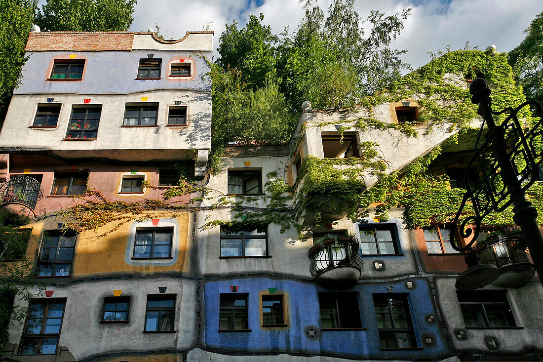 The Hundertwasserhaus Built Between 1983 And 1986, Conceived By Friedensreich Hundertwasser, With The Plans Drawn By The Architect And University Professor Joseph Krawina, Vienna, Austria