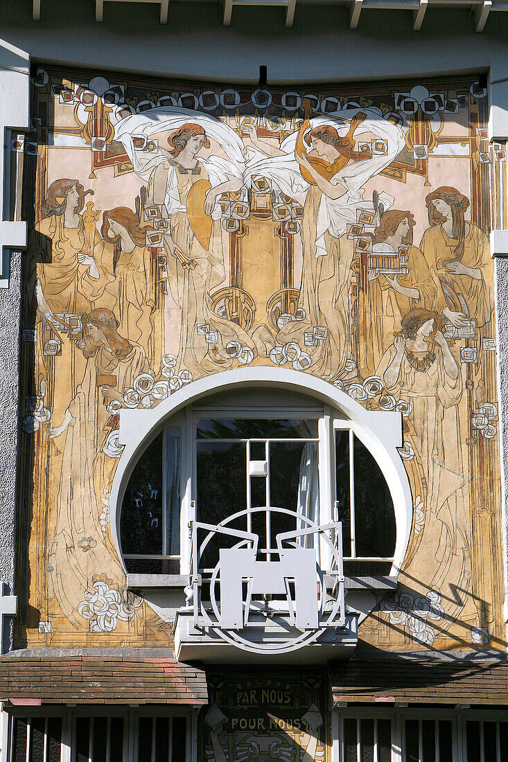 Facade Of The Cauchie House, Brussels, Belgium