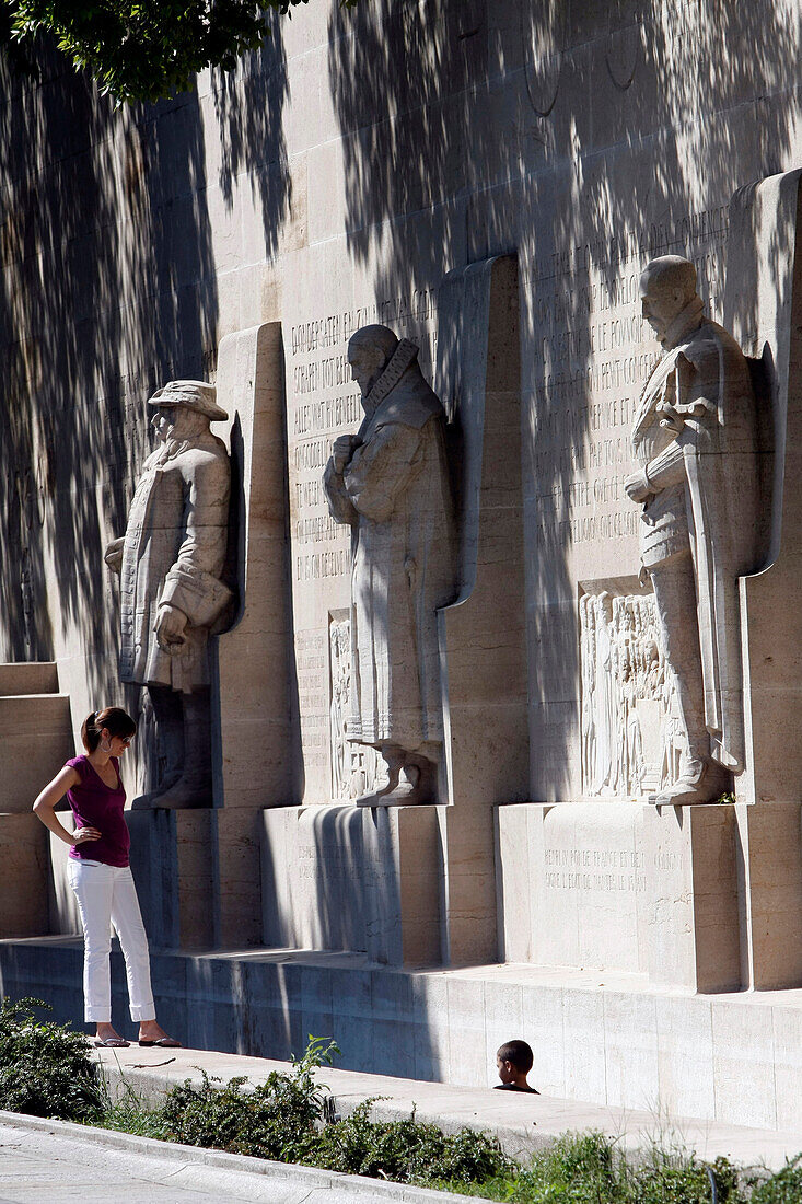 The Monumental Statues In Bastions Park, Geneva, Switzerland