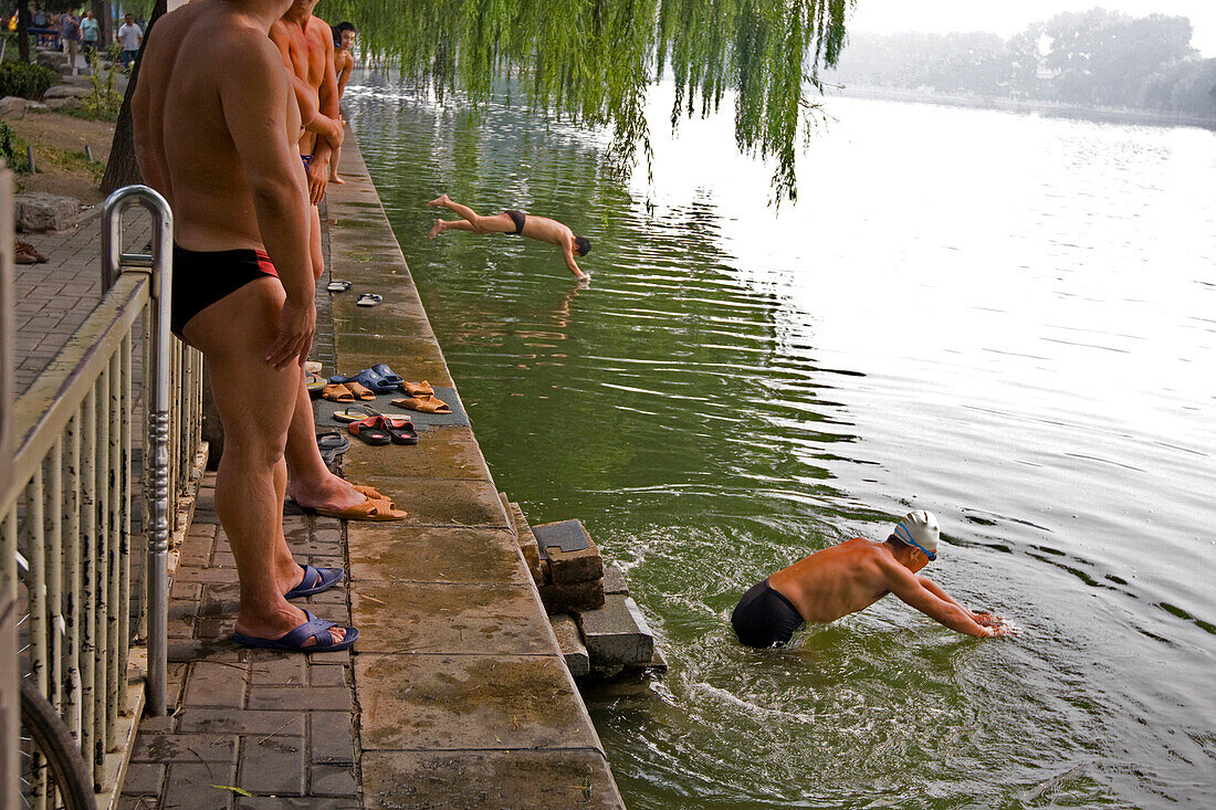 Swimming In The Royal Lake, Peking, Beijing, China