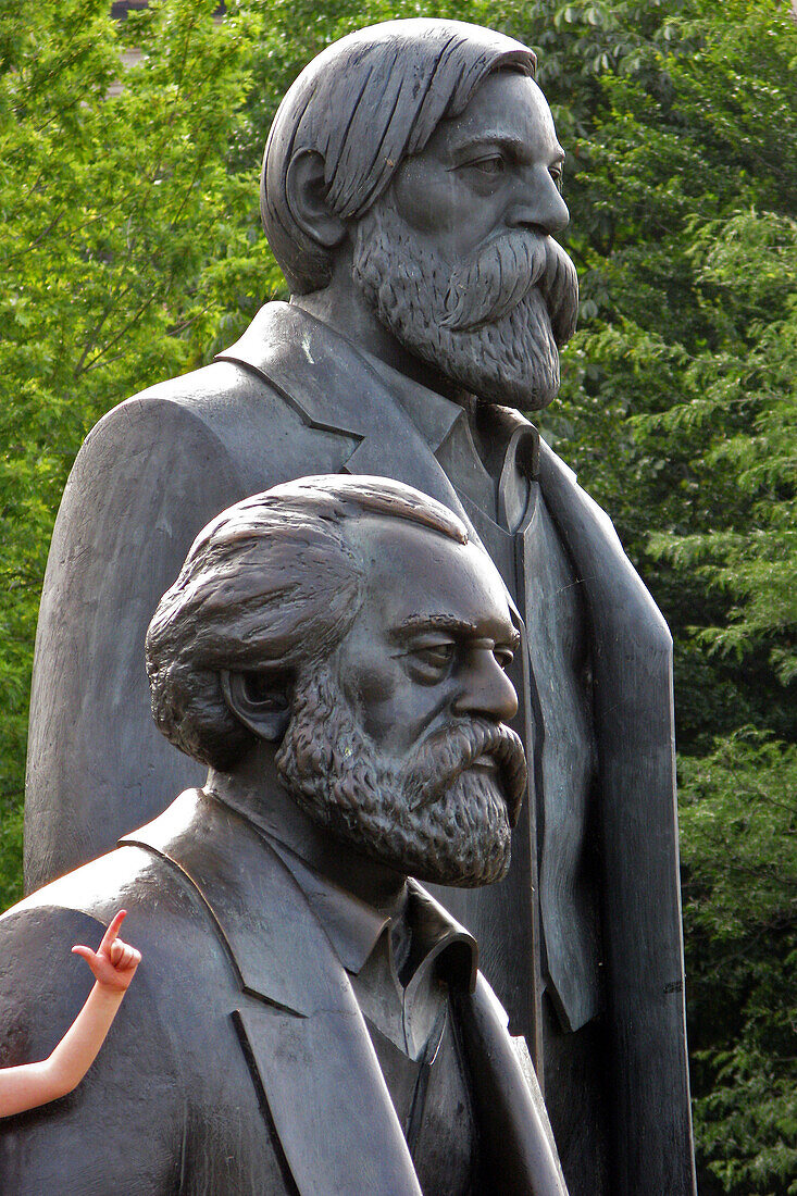 Marx Engels Forum, The Two Bronze Giants Represent Karl Marx And Friedrich Engels, Berlin, Germany