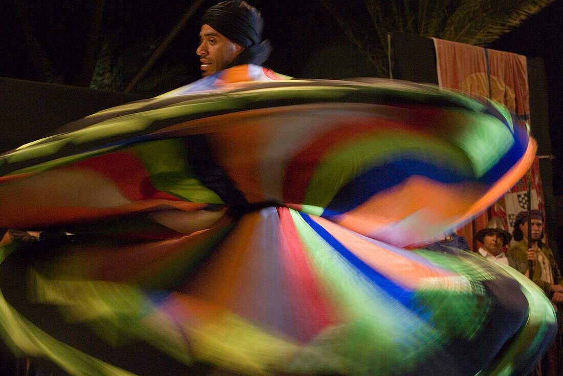 Whirling Derwish dance performance at the Columbus Festival Celebration, Vila Baleira, Porto Santo, near Madeira, Portugal