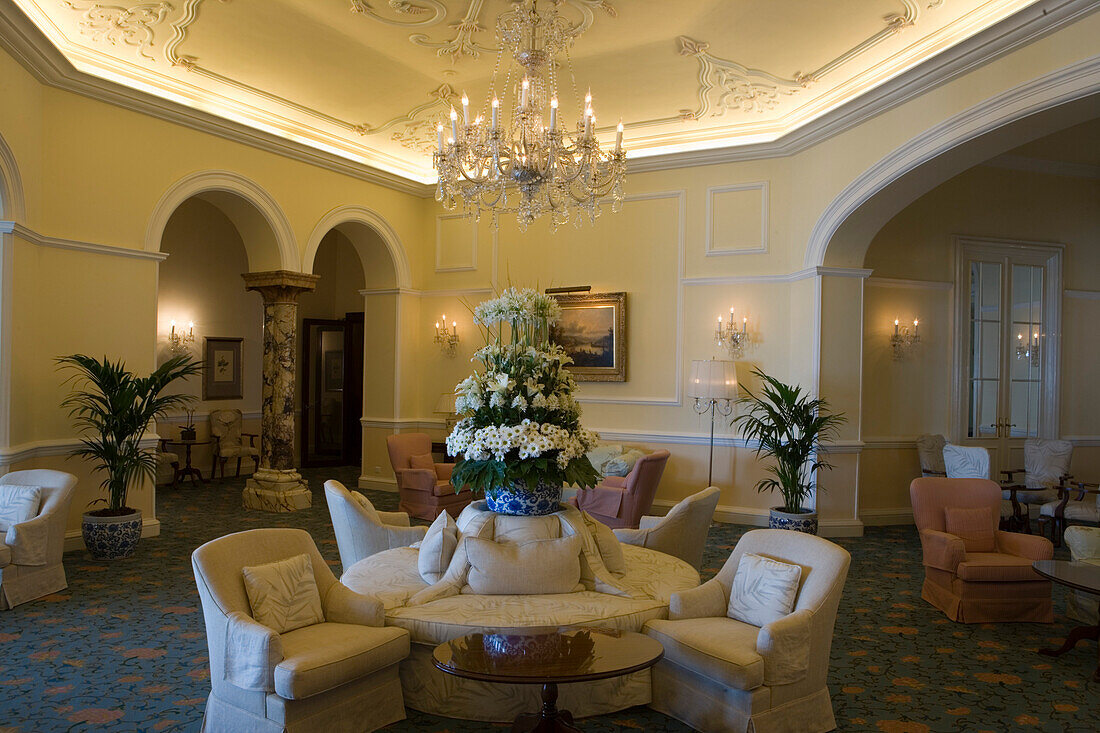 Lounge at Reid's Palace Hotel, Funchal, Madeira, Portugal
