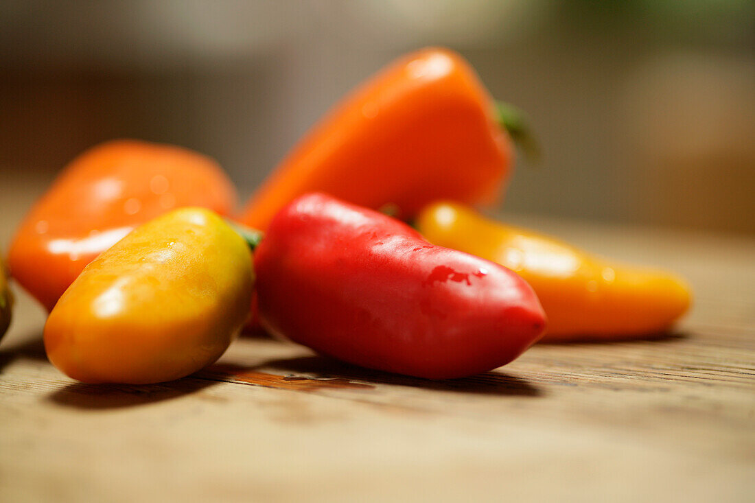 Fresh bell peppers, close-up
