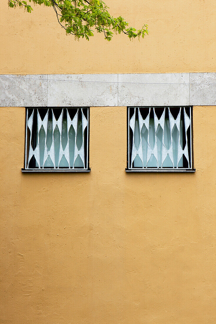 Detail of the facade, Lenbachhaus, Munich, Bavaria, Germany