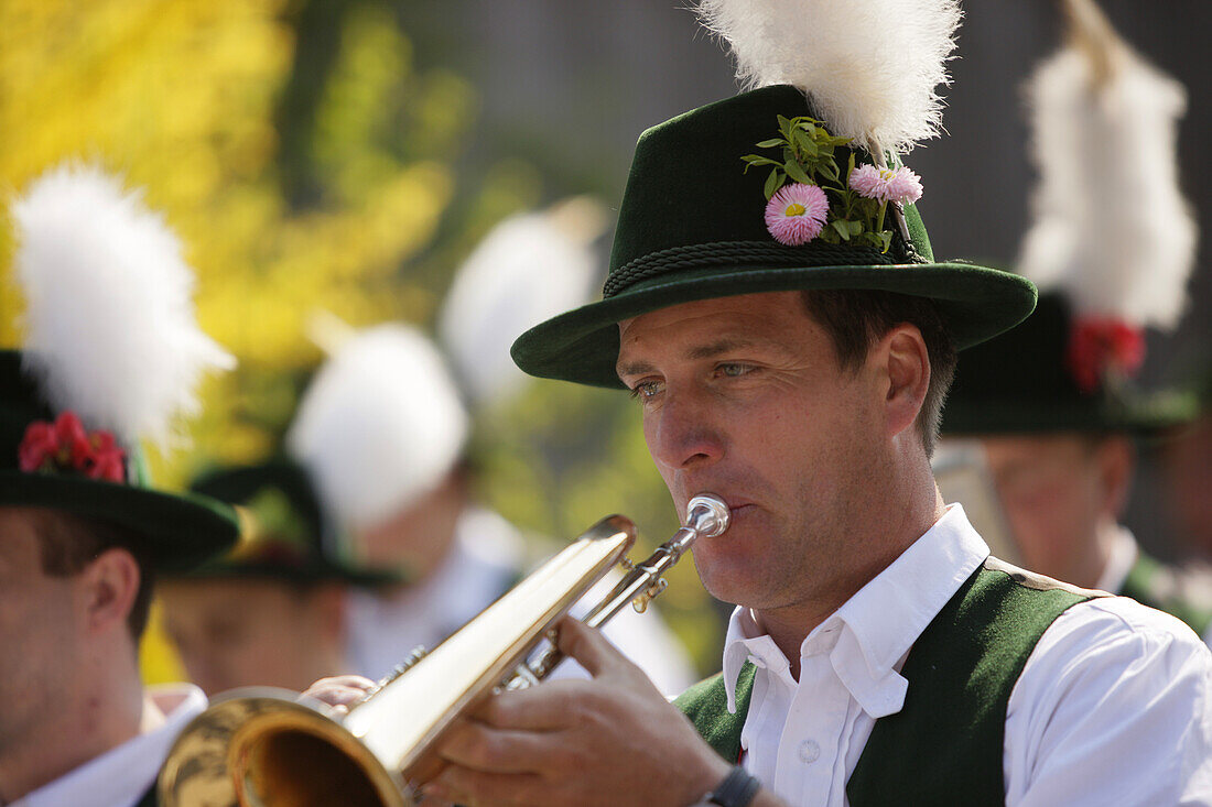 Brass band, Midsummer Festival, Munsing, Bavaria, Germany
