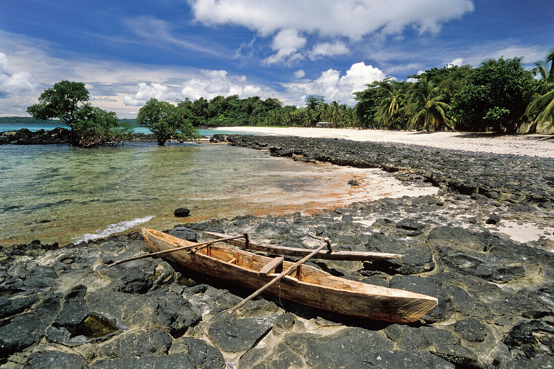 fishingboat, pirogue on the beach of Nosy Be Island, Madagascar