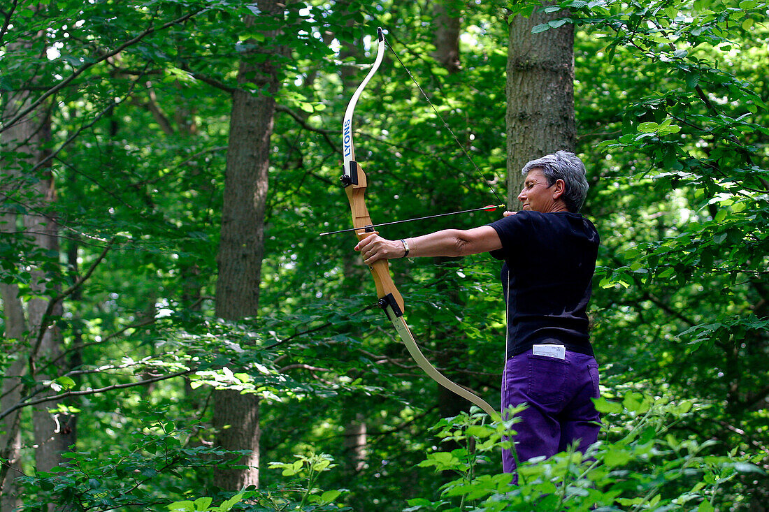 Archery, The Bois D'O Forest, Saint-Maxime-Hauterive, Eure-Et-Loir (28), France
